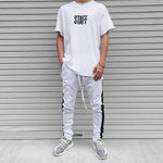 Retro Pants - White-Black