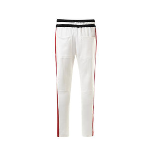 Retro Pants - White-Red