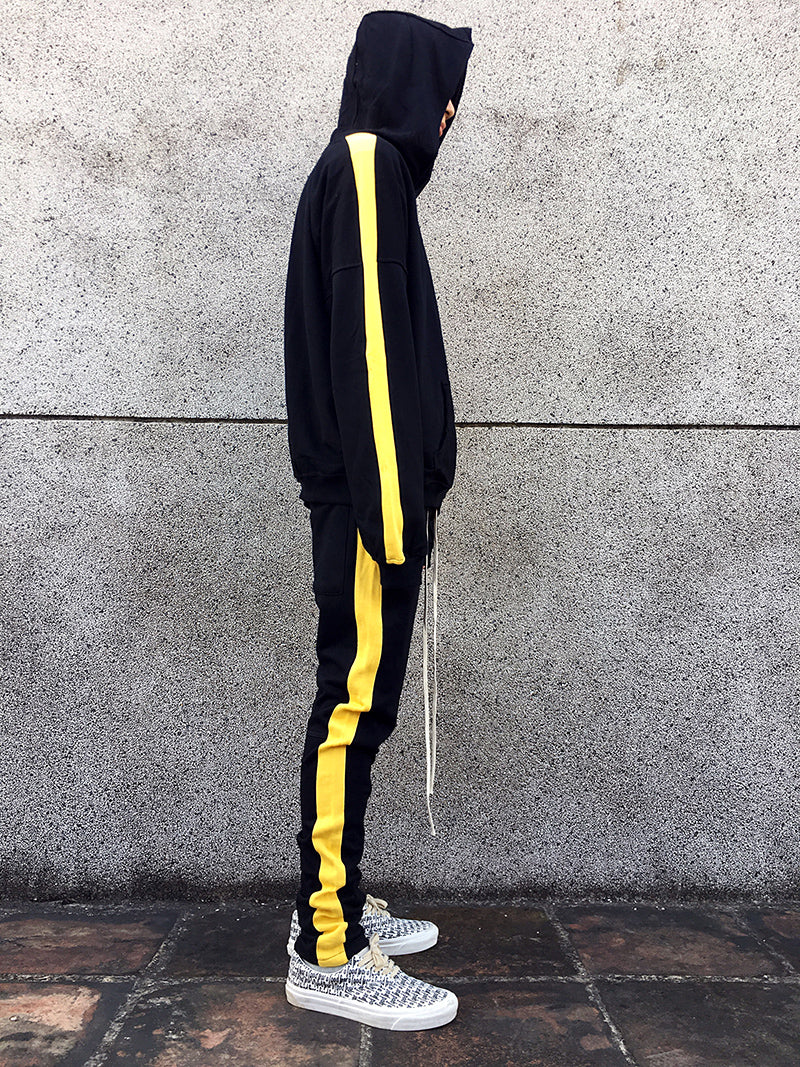 Louis Retro Hoodie - Black-Yellow