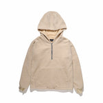 Half Zip Sherpa Hoodie - Beige